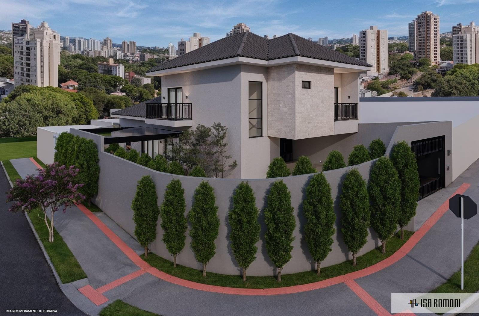Casa Vento em Cambé, planta em L com pátio interno e cobertura única em telha cerâmica